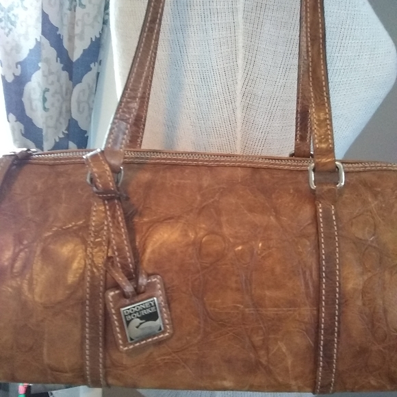 Dooney & Bourke Handbags - Vtg Dooney and Bourke Croc Embossed Barrel Purse
